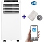 Mobiele airco Wifi ontvochtigen en ventileren met raamafdichting en luchtreiniger 9000btu