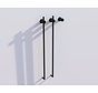 Elektrische handdoek radiator zwart met thermostaat L-SR0200-B