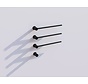 Elektrische handdoek radiator zwart met thermostaat L-SR0003-B