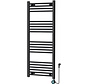 Handdoekradiator Elektrisch met Digitale Thermostaat - Radiator Badkamer - 1200 × 500 mm - Mat zwart - 500 Watt