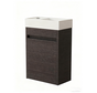 Nurion Toiletmeubel Luca - glanzend wit basin en zwart houten kast - 41 x 22,5 x 65 cm