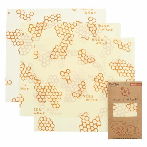Bee's Wrap Bijenwas Doekjes 3 Pack - Large Bee's Wrap Bijenwas Doekjes 3 Pack - Large