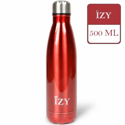 IZY RVS Drinkfles Thermosfles (500ml) - Chrome Red