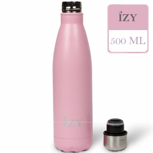 IZY RVS Drinkfles Thermosfles (500ml) - Matte Pink