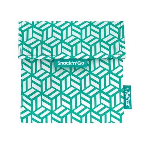 Roll'Eat Snack'n'Go Herbruikbaar Boterhamzakje - Tiles Green Roll'Eat Snack'n'Go Herbruikbaar Boterhamzakje - Tiles Green