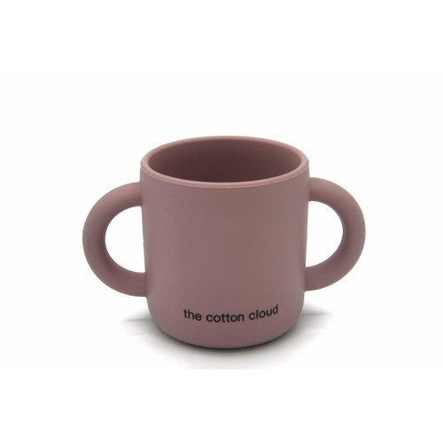 The Cotton Cloud Siliconen Beker met Handvat - Dusty Pink The Cotton Cloud Siliconen Beker met Handvat - Dusty Pink