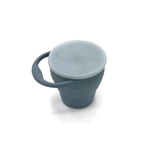 The Cotton Cloud Siliconen Snackbeker - Smokey Blue The Cotton Cloud Siliconen Snackbeker - Smokey Blue