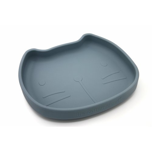 The Cotton Cloud Silikonteller Pippa mit Saugnapf - Smokey Blue The Cotton Cloud Silikonteller Pippa mit Saugnapf - Smokey Blue