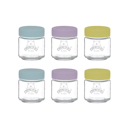 Kilner Set van 6 Glazen Babyvoeding Potjes (110ml) Kilner Set van 6 Glazen Babyvoeding Potjes (110ml)