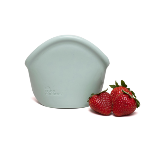 Food Huggers Herbruikbare Siliconen Zak 400ml - Jade solid Food Huggers Herbruikbare Siliconen Zak 400ml - Jade solid