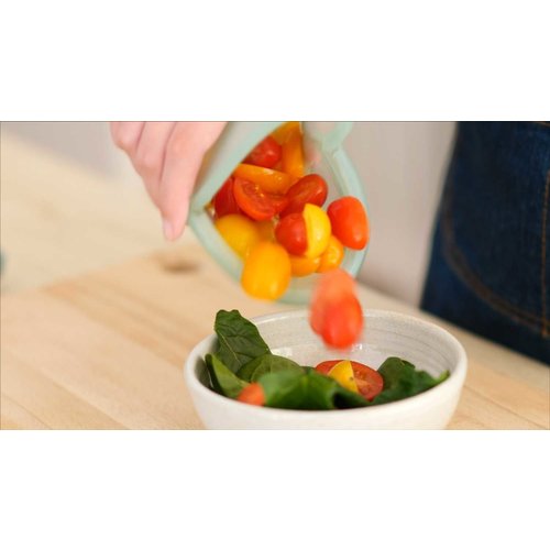 Food Huggers Herbruikbare Siliconen Zak 900ml - Jade Solid