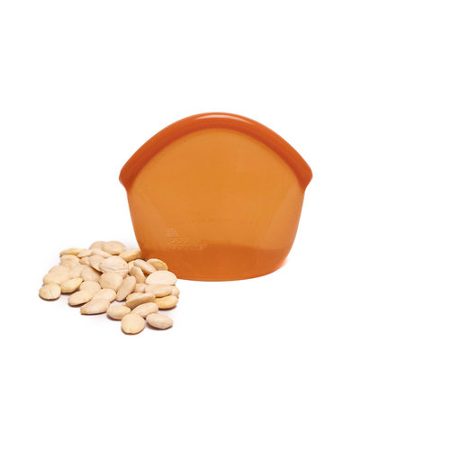 Food Huggers Herbruikbare Siliconen Zak 400ml - Amber Food Huggers Herbruikbare Siliconen Zak 400ml - Amber