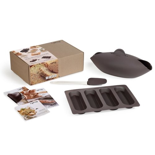 Lekue 4-delige Siliconen Broodbak Set voor 4 Stokbroden Lekue 4-delige Siliconen Broodbak Set voor 4 Stokbroden