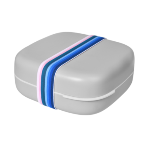 Hip Bento Box met Elastiek 1.3l Recycled Plastic - Grijs Hip Bento Box met Elastiek 1.3l Recycled Plastic - Grijs