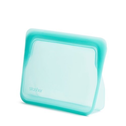 Stasher Silicone Bag Stand Up Mini - Aqua Stasher Silicone Bag Stand Up Mini - Aqua