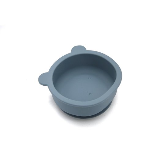 The Cotton Cloud Siliconen Kom met Zuignap - Smoky Blue The Cotton Cloud Siliconen Kom met Zuignap - Smoky Blue