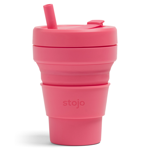 Stojo Faltbare Silikon-Kaffeetasse 470ml - Pfingstrose Stojo Faltbare Silikon-Kaffeetasse 470ml - Pfingstrose