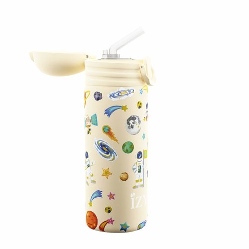 IZY Kids Stainless Steel Thermos (350ml) - Yellow Space IZY Kids Stainless Steel Thermos (350ml) - Yellow Space