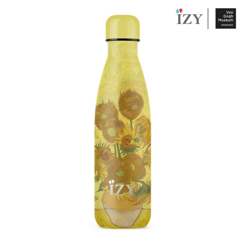 IZY RVS Drinkfles Thermosfles (500ml) - Van Gogh Zonnebloemen IZY RVS Drinkfles Thermosfles (500ml) - Van Gogh Zonnebloemen