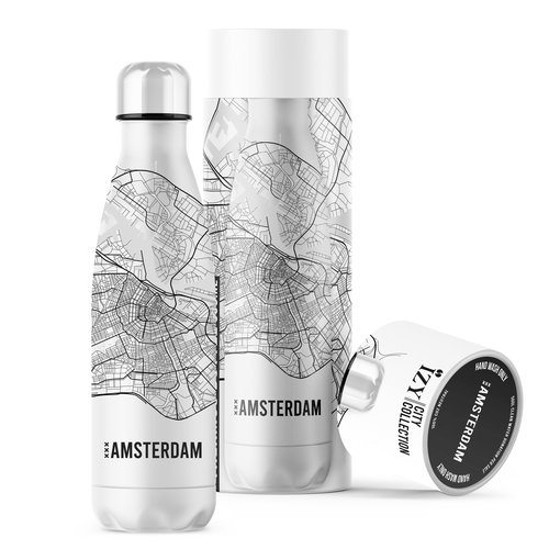IZY RVS Drinkfles Thermosfles (500ml) - Amsterdam IZY RVS Drinkfles Thermosfles (500ml) - Amsterdam