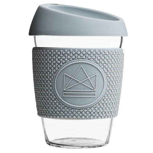 Neon Kactus Glazen Koffiebeker 340ml - Grijs Neon Kactus Glazen Koffiebeker 340ml - Grijs