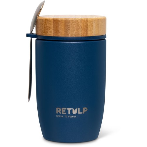 Retulp RVS Big Mug Premium Incl Lepel - Blauw Retulp RVS Big Mug Premium Incl Lepel - Blauw