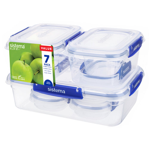 Sistema Klip It + Set van 7 Voorraaddozen Sistema Klip It + Set van 7 Voorraaddozen