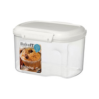 Sistema Flour and Sugar Storage Containers for Pantry with Lids and  Measuring Cup, Dishwasher Safe, 13.7-Cup, White