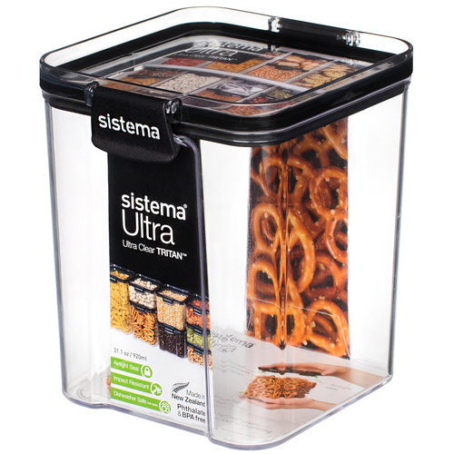 Sistema Ultra Vierkante Voorraaddoos - 920ml Sistema Ultra Vierkante Voorraaddoos - 920ml