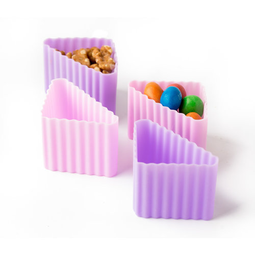 Lekkabox Bento Triangle Cups - Pink Lekkabox Bento Triangle Cups - Pink