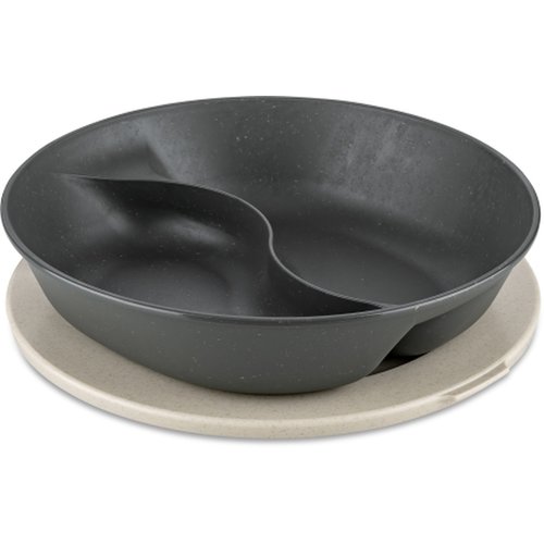 Koziol Bio Circular Divider Plate with Lid 1,5L - Grey Koziol Bio Circular Divider Plate with Lid 1,5L - Grey