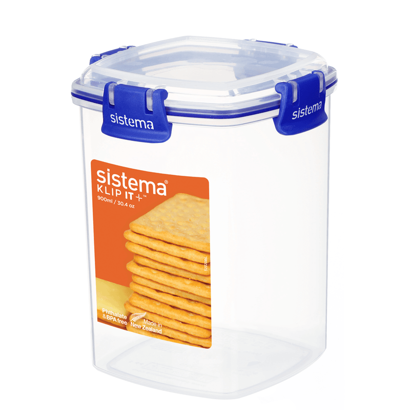 Sistema Klip It 2L Plastic Food Storage Containers, Set of 2