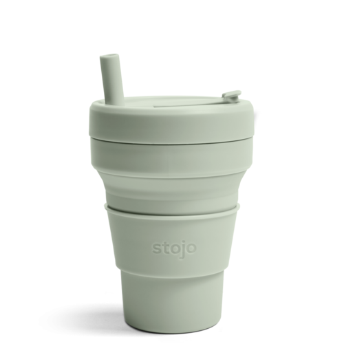 Stojo Opvouwbare Junior Beker 250ml - Sage Stojo Opvouwbare Junior Beker 250ml - Sage