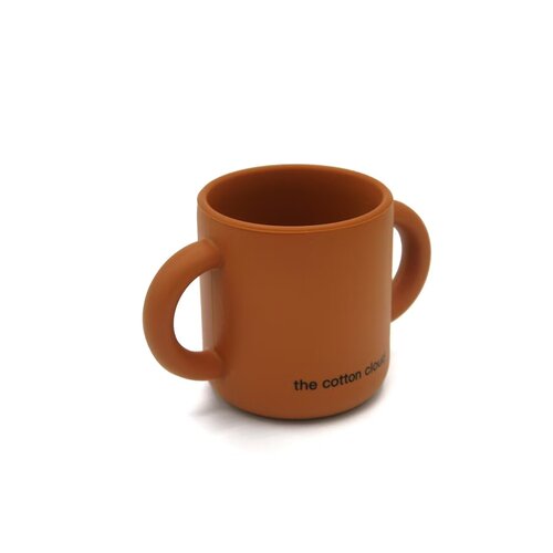 The Cotton Cloud Siliconen Beker met Handvat - Caramel The Cotton Cloud Siliconen Beker met Handvat - Caramel