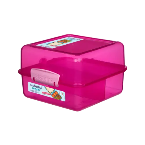 Sistema Lunchbox 'Cube' (1.4L) - Pink Sistema Lunchbox 'Cube' (1.4L) - Pink