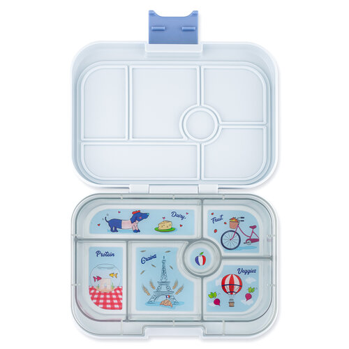 Yumbox Original Bento Lunchbox 6 Vakken - Hazy Gray/Paris Yumbox Original Bento Lunchbox 6 Vakken - Hazy Gray/Paris