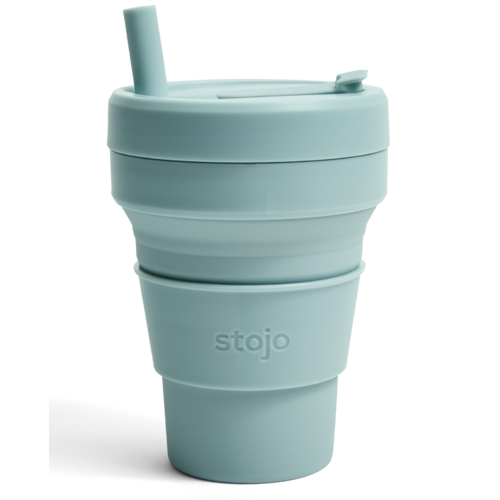 Stojo Opvouwbare Siliconen Koffiebeker 470ml - Aquamarine Stojo Opvouwbare Siliconen Koffiebeker 470ml - Aquamarine