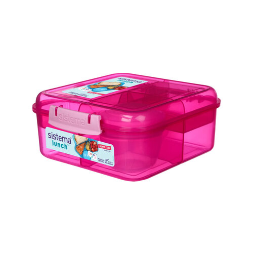 Sistema Bento Lunchbox 1.25L met Yoghurtpotje - Roze New Sistema Bento Lunchbox 1.25L met Yoghurtpotje - Roze New