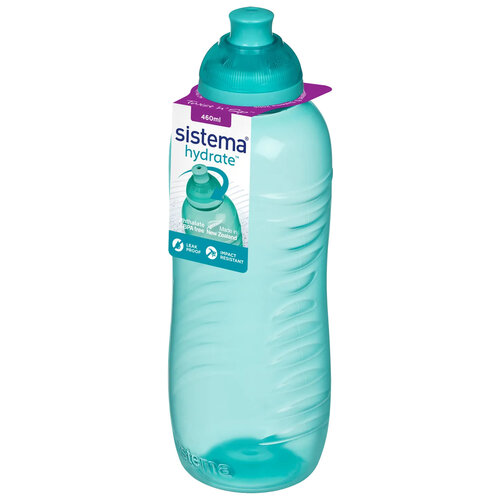 Sistema Drinkfles Twist n Sip 460ml - Teal Sistema Drinkfles Twist n Sip 460ml - Teal