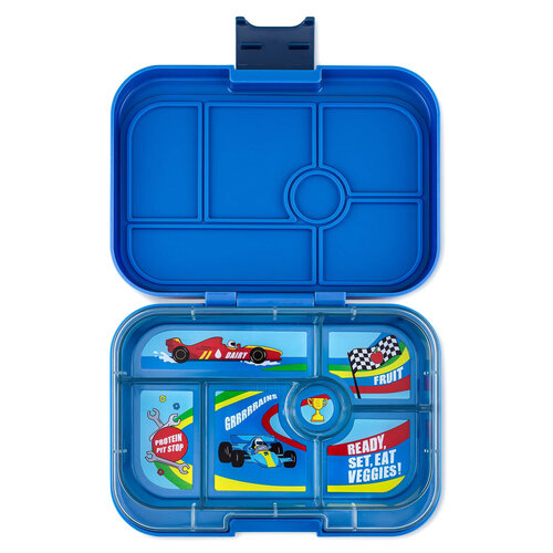 Yumbox Original Bento Lunchbox 6 Vakken - Surf Blue/Race Cars Yumbox Original Bento Lunchbox 6 Vakken - Surf Blue/Race Cars