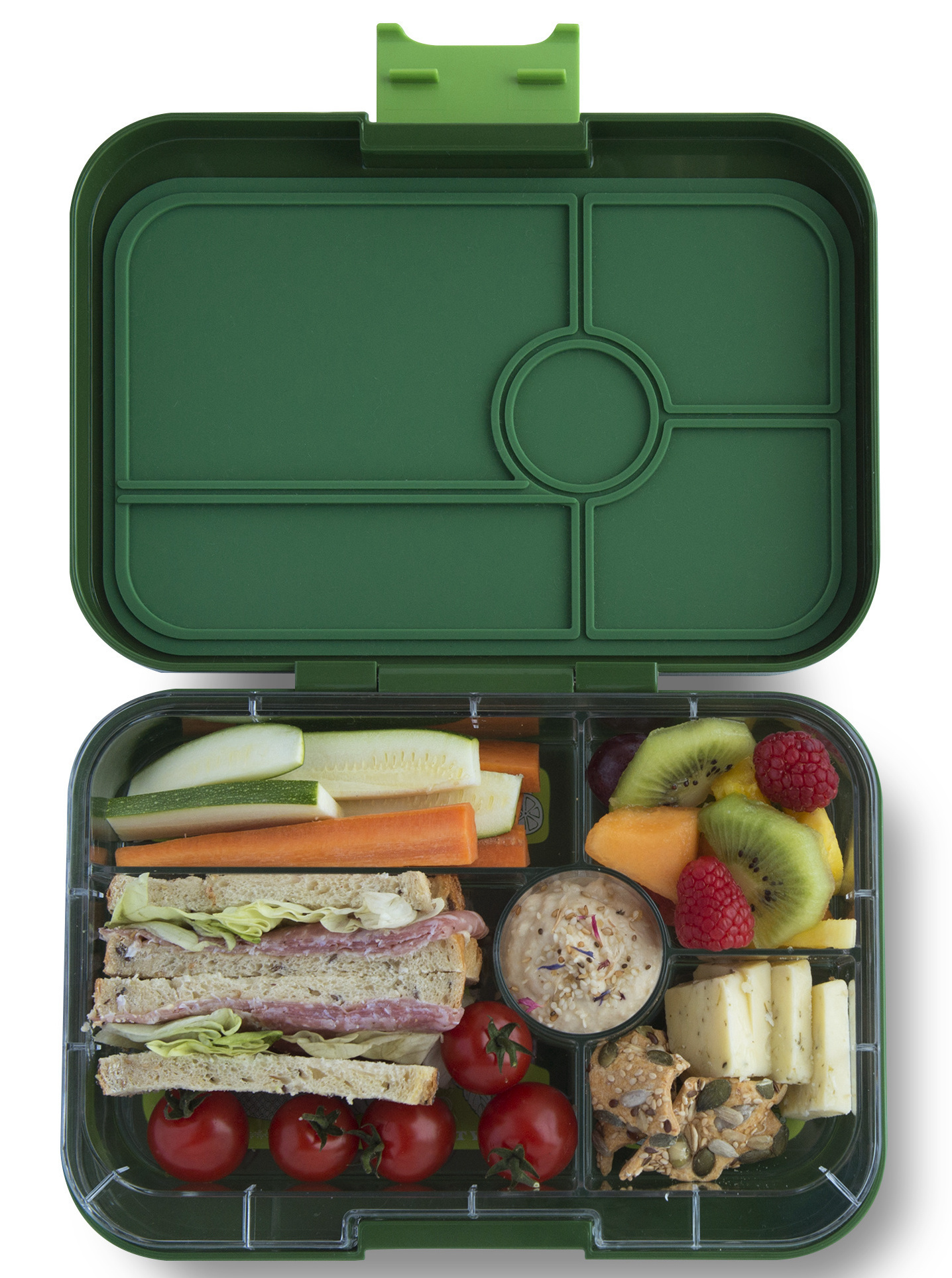 Yumbox Tapas Larger Size - 5 Compartment Leakproof Bento Lunch Box for Pre-Teens, Teens & Adults (Seville Purple)