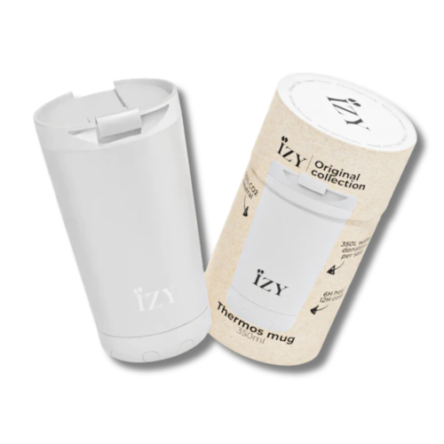 IZY RVS Geisoleerde Koffiebeker - Wit IZY RVS Geisoleerde Koffiebeker - Wit