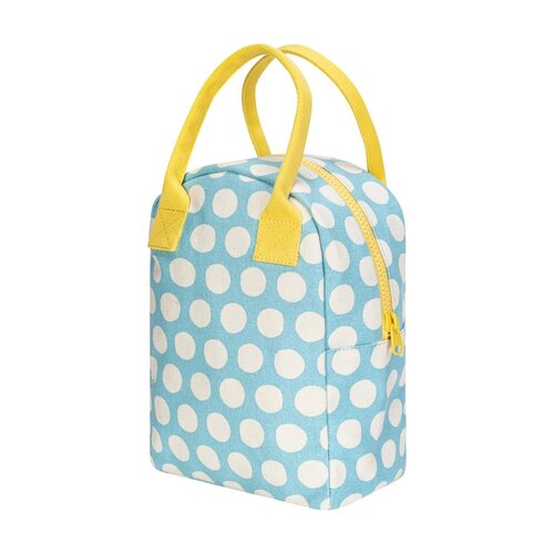 Fluf Eco Zipper Lunch Bag - Dot Blue Fluf Eco Zipper Lunch Bag - Dot Blue