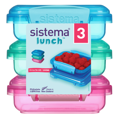 Sistema Set van 3 Voorraaddoosjes 200ml Sistema Set van 3 Voorraaddoosjes 200ml
