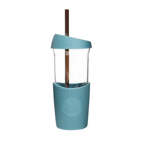 Neon Kactus Glazen Smoothie Cup 590ml - Blauw Neon Kactus Glazen Smoothie Cup 590ml - Blauw