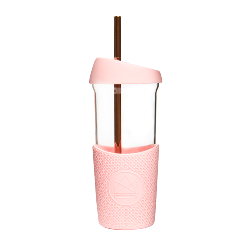 Neon Kactus Glazen Smoothie Cup 590ml - Roze Neon Kactus Glazen Smoothie Cup 590ml - Roze
