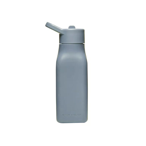 Neon Kactus Siliconen Drinkfles 340ml - Blauw Neon Kactus Siliconen Drinkfles 340ml - Blauw