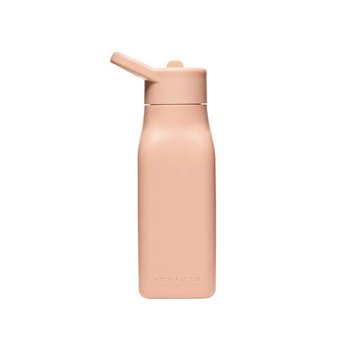 Neon Kactus Siliconen Drinkfles 340ml - Roze Neon Kactus Siliconen Drinkfles 340ml - Roze