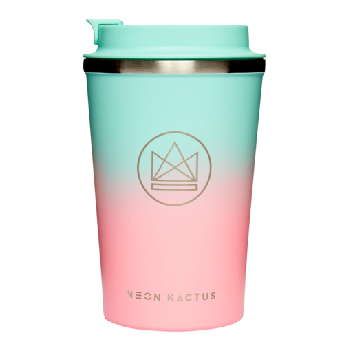 Neon Kactus Thermos Koffiebeker 355ml - Roze/Groen Neon Kactus Thermos Koffiebeker 355ml - Roze/Groen
