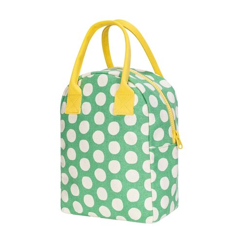 Fluf Eco Zipper Lunch Bag - Dot Green Fluf Eco Zipper Lunch Bag - Dot Green